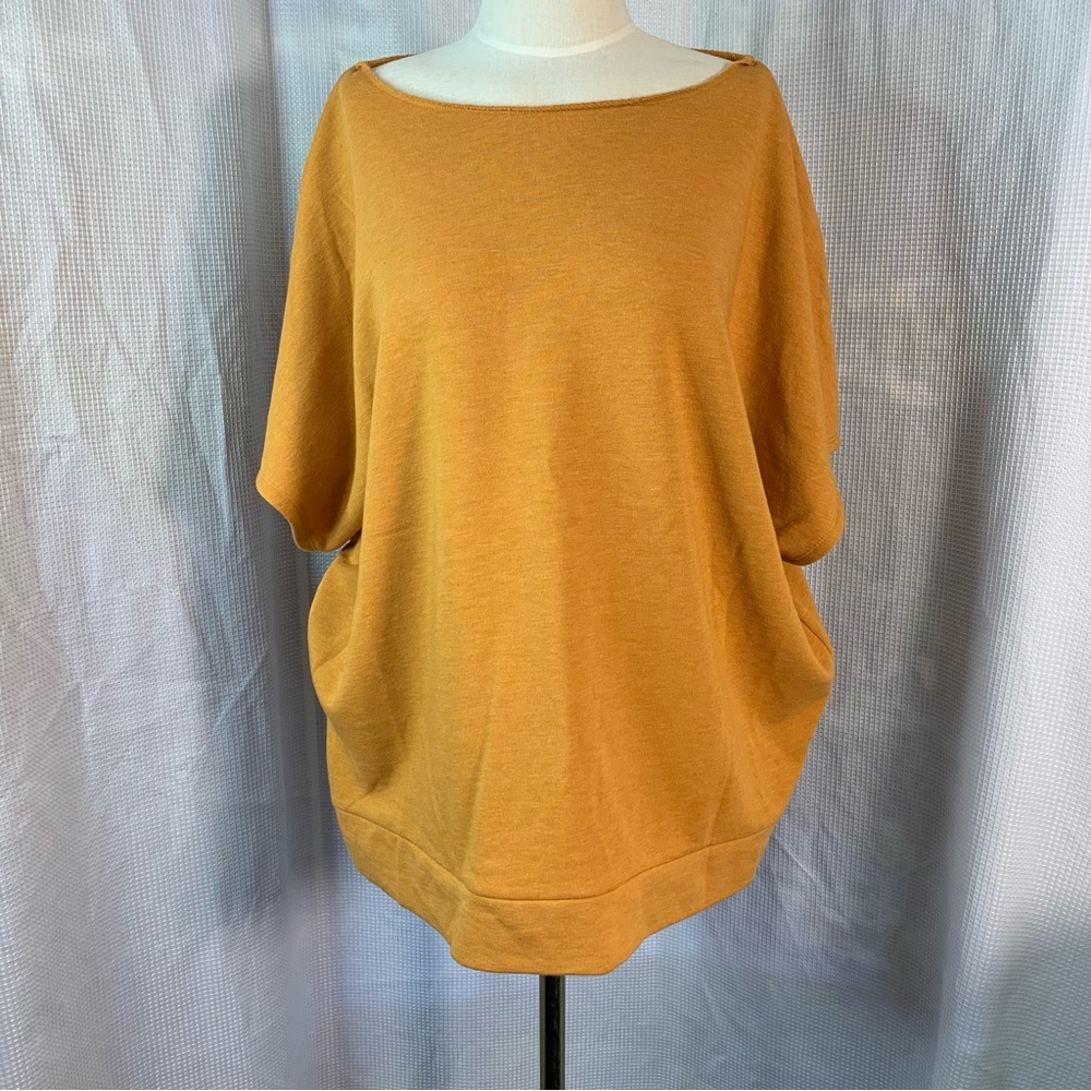 SONOMA Yellow Mustard Oversize Boxy Scoop Neck XXL